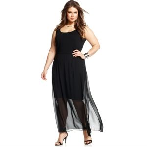 Vince Camuto Plus Size Black Maxi Dress Si…